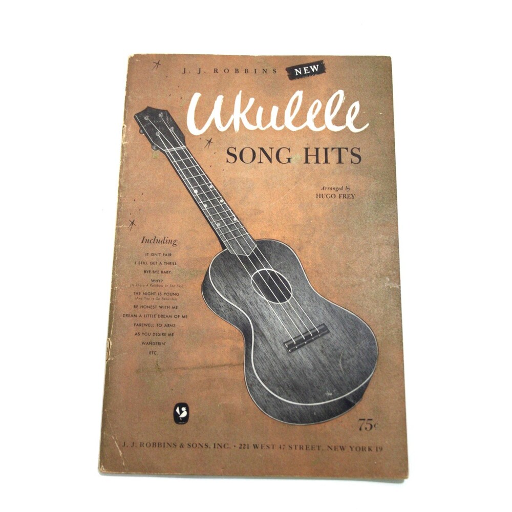 Ukulele Song Hits J. J Robbins Hugo Frey Arranged Vintage Instruction Sheet Book